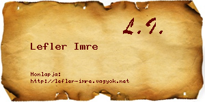 Lefler Imre névjegykártya